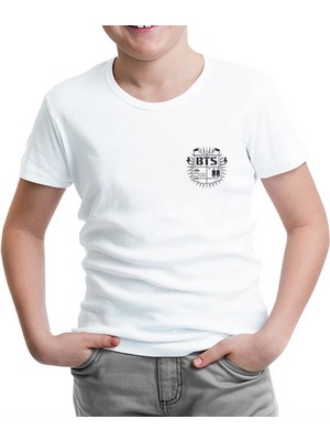 Lord T-Shirt Bts - Jimin 95 (Ön-Arka) Beyaz Çocuk Tshirt