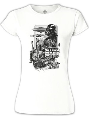 Lord T-Shirt Star Wars - Empire Beyaz Bayan Tshirt