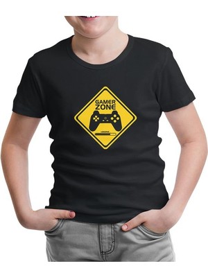 Lord T-Shirt Gamer Zone Siyah Çocuk Tshirt