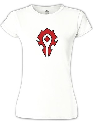 Lord T-Shirt World Of Warcraft - Horde Beyaz Bayan Tshirt