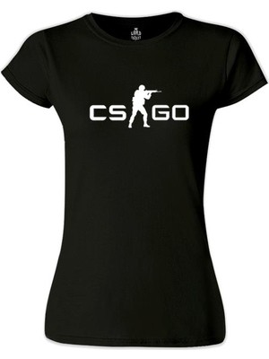 Lord T-Shirt Counter Strike - Cs Logo Siyah Bayan Tshirt