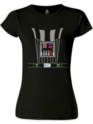 Lord T-Shirt Star Wars - Darth Vader Armor Siyah Bayan Tshirt