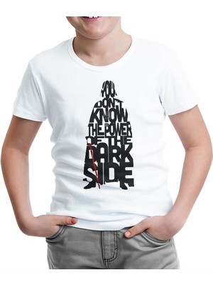 Lord T-Shirt Star Wars - Power Of The Dark Side Beyaz Çocuk Tshirt