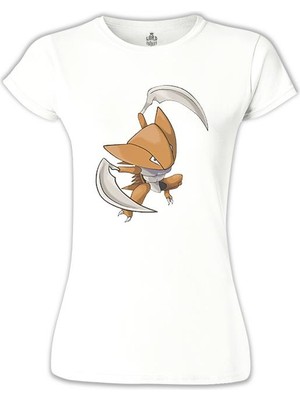 Lord T-Shirt Pokemon - Kabutops Beyaz Bayan Tshirt