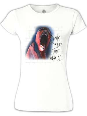 Lord T-Shirt Pink Floyd - The Wall Beyaz Bayan Tshirt