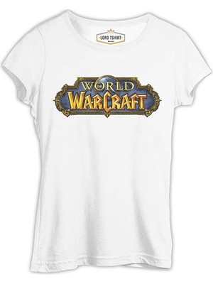 Lord T-Shirt World Of Warcraft - Logo Dünya Beyaz Bayan Tshirt
