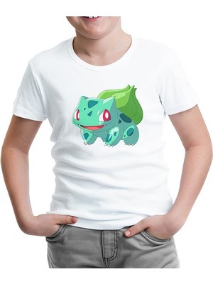 Lord T-Shirt Pokemon - Bulbasaur Beyaz Çocuk Tshirt