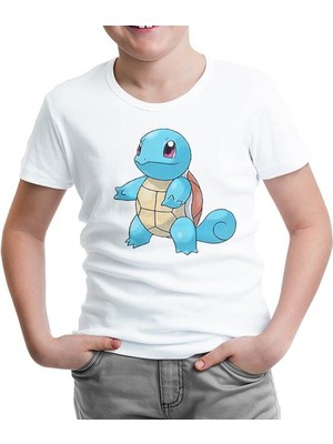 Lord T-Shirt Pokemon - Squirtle Beyaz Çocuk Tshirt