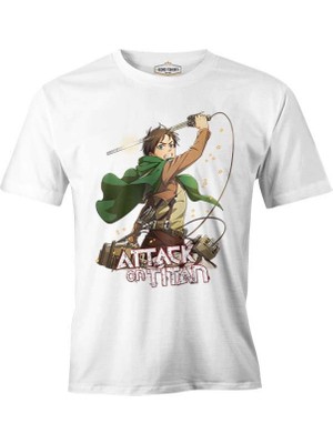 Lord T-Shirt Levi Ackerman - Attack On Titan Beyaz Erkek Tshirt
