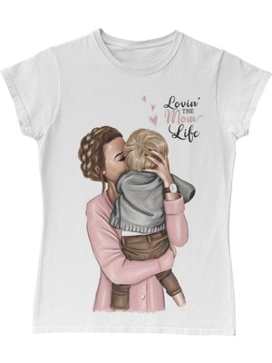 Lord T-Shirt Mom Life Anneler Günü Beyaz Bayan Tshirt