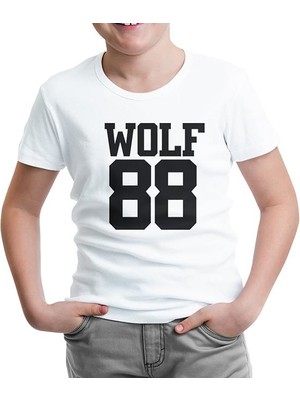 Lord T-Shirt Exo - Wolf 88 Beyaz Çocuk Tshirt