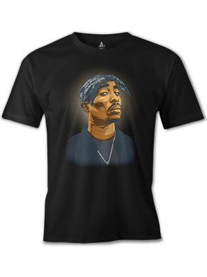 Lord T-Shirt Tupac Shakur - Necklace Siyah Erkek Tshirt
