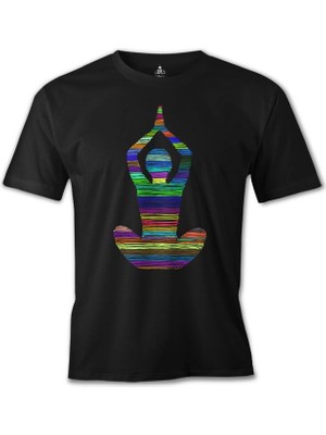 Lord T-Shirt Yoga - Lines Siyah Erkek Tshirt
