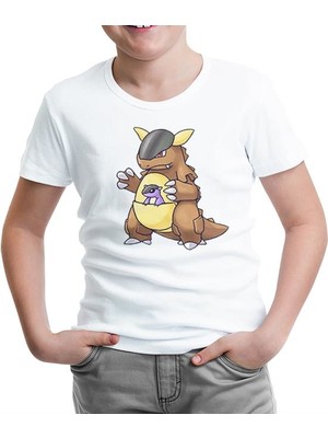 Lord T-Shirt Pokemon - Kangaskhan Beyaz Çocuk Tshirt