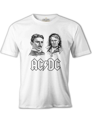 Lord T-Shirt Ac Tesla Vs. Dc Edison Beyaz Erkek Tshirt