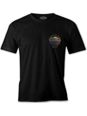 Lord T-Shirt Star Wars - Baby Yoda Siyah Erkek Tshirt