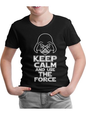 Lord T-Shirt Star Wars - Use The Force Siyah Çocuk Tshirt