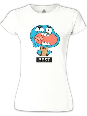 Lord T-Shirt Best Friends - Best Beyaz Bayan Tshirt