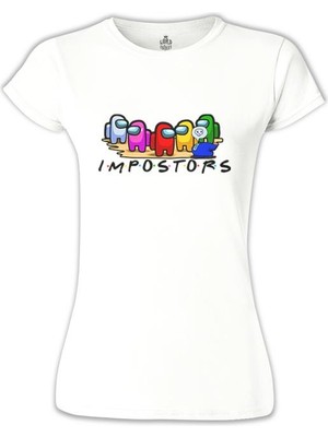 Lord T-Shirt Among Us - Impostors Beyaz Bayan Tshirt