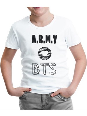 Lord T-Shirt Bts - Love Army Beyaz Çocuk Tshirt