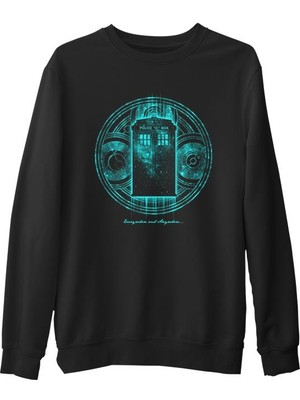 Lord T-Shirt Doctor Who - Anywhere Siyah Erkek Kalın Sweatshirt