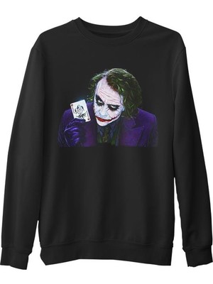 Lord T-Shirt Joker - As Siyah Erkek Kalın Sweatshirt