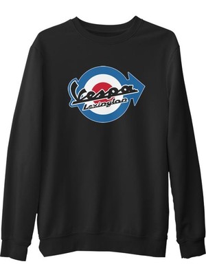 Lord T-Shirt Vespa - Lexington Siyah Erkek Kalın Sweatshirt