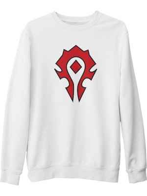Lord T-Shirt World Of Warcraft - Horde Beyaz Kalın Sweatshirt