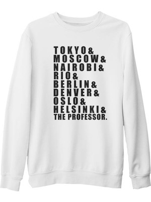 Lord T-Shirt La Casa De Papel - Team Beyaz Kalın Sweatshirt