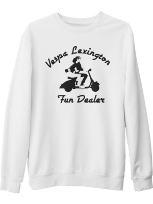 Lord T-Shirt Vespa - Fun Dealer Beyaz Kalın Sweatshirt