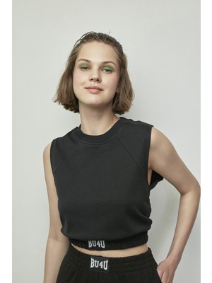 Penti Siyah BU4U Sleeveless Sweatshirt