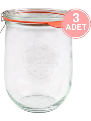 Weck 1062 ml Lale Cam Saklama Kavanozu 3 Adet
