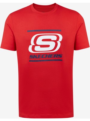 Skechers M Big Logo T-Shirt Erkek Kırmızı Tshirt - S212949-600