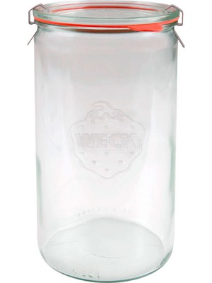 Weck 1590 ml Silindir Cam Saklama Kavanozu 2 Adet Şık Tasarımlı Yüksekliği 210 mm Ağız Genişliği 100 mm