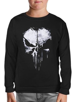 Lord T-Shirt Punisher - Logo Punch Siyah Çocuk Sweatshirt