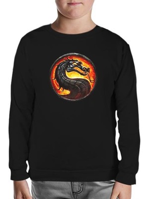 Lord T-Shirt Mortal Combat Logo Siyah Çocuk Sweatshirt