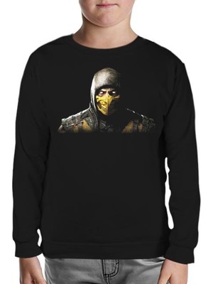 Lord T-Shirt Mortal Combat - Scorpion Siyah Çocuk Sweatshirt