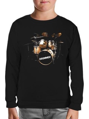 Lord T-Shirt Drummer Siyah Çocuk Sweatshirt
