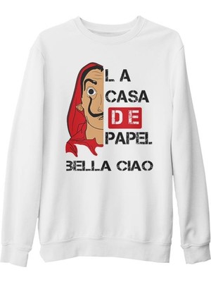 Lord T-Shirt La Casa De Papel - Bella Ciao Beyaz Kalın Sweatshirt