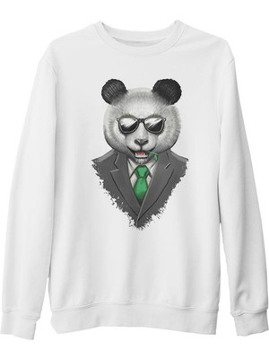 Lord T-Shirt Panda - Bamboo Beyaz Kalın Sweatshirt