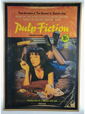 Caph Design Pulp Fiction Vintage Kraft Poster - 35X50 - Özel Kutulu