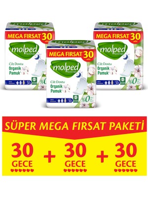 Molped Pure&Soft Gece Süper Mega Paket 90 Adet