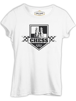 Lordd T-Shirt  Satranç - Xx Beyaz Kadın T-Shirt
