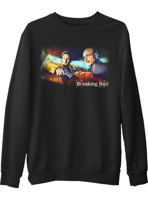 Lord T-Shirt Breaking Bad - In The Car  Siyah Erkek Kalın Sweatshirt
