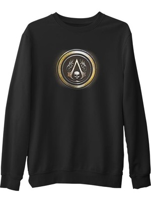 Lord T-Shirt Assassin's Creed 5  Siyah Erkek Kalın Sweatshirt