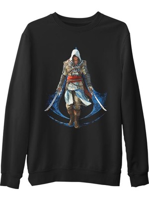 Lord T-Shirt Assassin's Creed 6  Siyah Erkek Kalın Sweatshirt