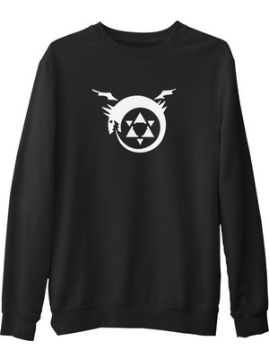Lord T-Shirt Fullmetal Alchemist  Siyah Erkek Kalın Sweatshirt
