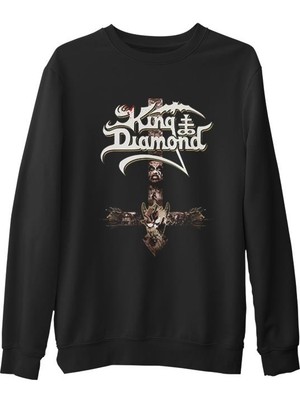 Lord T-Shirt King Diamond Iı  Siyah Erkek Kalın Sweatshirt