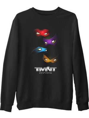 Lord T-Shirt Teenage Mutant Ninja Turtles  Siyah Erkek Kalın Sweatshirt