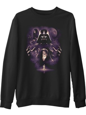 Lord T-Shirt Star Wars - Darth Vader 2  Siyah Erkek Kalın Sweatshirt